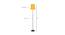 Braydon Yellow Fabric Floor Lamp with Black Iron Base (Black) by Urban Ladder - Design 1 Dimension - 684903
