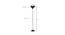 Gannon Beige Metal Floor Lamp with Black Iron Base (Black) by Urban Ladder - Design 1 Dimension - 684907