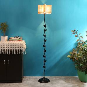 Collins Beige Bamboo Floor Lamp with Black Iron Base-image-48