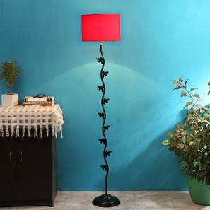 Connor Red Fabric Floor Lamp with Black Iron Base-image-34