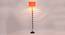 Storm Orange Fabric Floor Lamp with Black Iron Base (Black) by Urban Ladder - Design 1 Side View - 685002