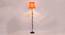 Delta Orange Fabric Floor Lamp with Black Iron Base (Black) by Urban Ladder - Design 1 Side View - 685018