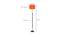 Conner Orange Fabric Floor Lamp with Black Iron Base (Black) by Urban Ladder - Design 1 Dimension - 685075