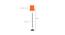 Delta Orange Fabric Floor Lamp with Black Iron Base (Black) by Urban Ladder - Design 1 Dimension - 685098