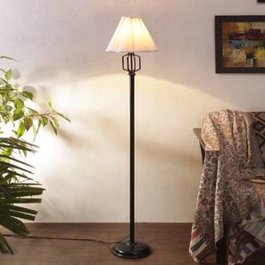 Wren Off White Fabric Floor Lamp with Black Iron Base-image-11