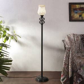 Dashine Multicolour Glass Floor Lamp with Black Iron Base-image-18