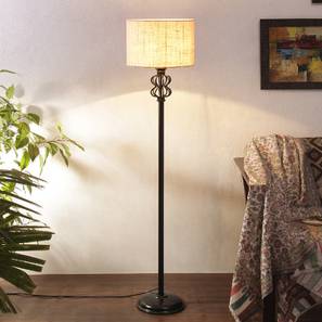 Holly White Natural Fiber Floor Lamp with Black Iron Base-image-34