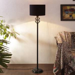 Sierra Black Fabric Floor Lamp with Black Iron Base-image-4