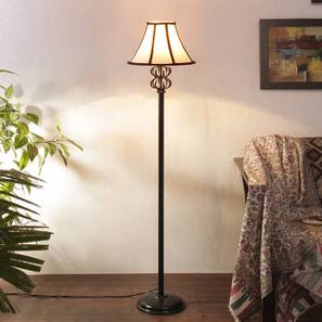 Azalea Multicolour Fabric Floor Lamp with Black Iron Base-image-18