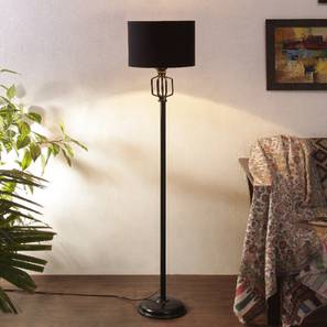 Summer Black Fabric Floor Lamp with Black Iron Base-image-31