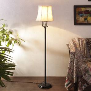 Sienna Off White Fabric Floor Lamp with Black Iron Base-image-24