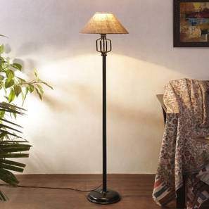 Aspen Beige Natural Fiber Floor Lamp with Black Iron Base-image-43