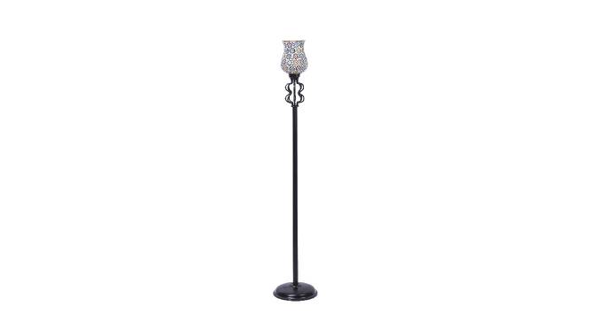 Lana Multicolour Glass Floor Lamp with Black Iron Base (Black) by Urban Ladder - Front View Design 1 - 685181