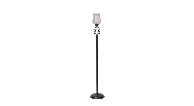 Reed Multicolour Glass Floor Lamp with Black Iron Base (Black) by Urban Ladder - Front View Design 1 - 685183