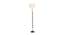 Karma Off White Fabric Floor Lamp with Black Iron Base (Black) by Urban Ladder - Front View Design 1 - 685184