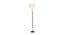Karma Off White Fabric Floor Lamp with Black Iron Base (Black) by Urban Ladder - Front View Design 1 - 685184