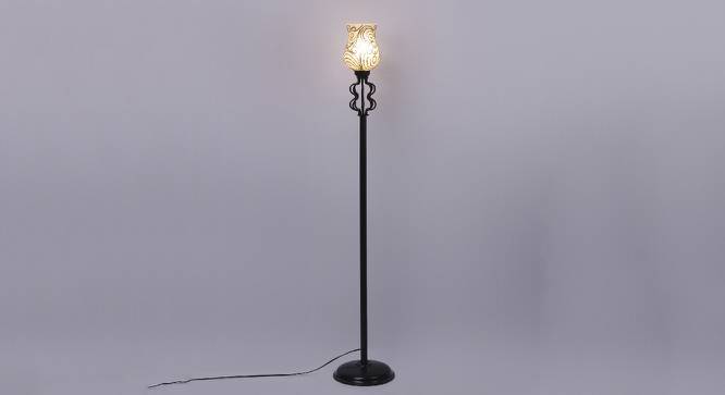Reed Multicolour Glass Floor Lamp with Black Iron Base (Black) by Urban Ladder - Design 1 Side View - 685190