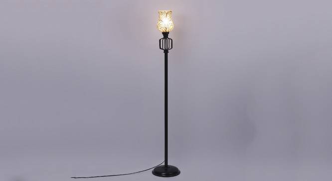 Phoenix Multicolour Glass Floor Lamp with Black Iron Base (Black) by Urban Ladder - Design 1 Side View - 685191