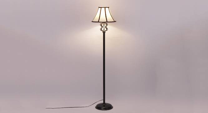 Azalea Multicolour Fabric Floor Lamp with Black Iron Base (Black) by Urban Ladder - Design 1 Side View - 685210
