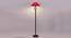 Orion Red Fabric Floor Lamp with Black Iron Base (Black) by Urban Ladder - Design 1 Side View - 685213