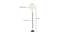 Karma Off White Fabric Floor Lamp with Black Iron Base (Black) by Urban Ladder - Design 1 Dimension - 685305