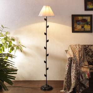 Caine Off White Fabric Floor Lamp with Black Iron Base-image-23