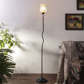 Luna Multicolour Glass Floor Lamp with Black Iron Base-image-11