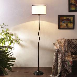 Willow Multicolour Fabric Floor Lamp with Black Iron Base-image-48