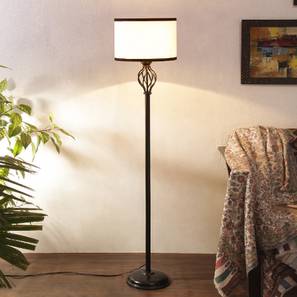 Pascal Multicolour Fabric Floor Lamp with Black Iron Base-image-14