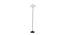 Ivy Off White Fabric Floor Lamp with Black Iron Base (Black) by Urban Ladder - Front View Design 1 - 685348