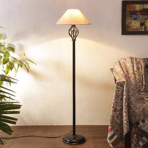 Asa White Natural Fiber Floor Lamp with Black Iron Base-image-47