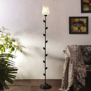 devansh Ashley Multicolour Glass Floor Lamp with Black Iron Base-picture-16