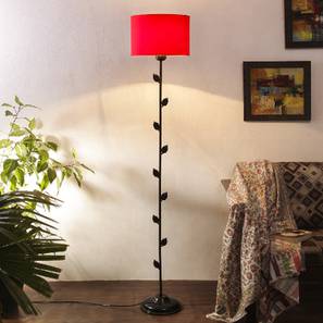 Greer Red Fabric Floor Lamp with Black Iron Base-image-38