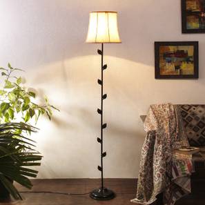 Rain Off White Fabric Floor Lamp with Black Iron Base-image-27