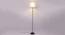 Savannah Off White Fabric Floor Lamp with Black Iron Base (Black) by Urban Ladder - Design 1 Side View - 685380