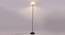 Ivy Off White Fabric Floor Lamp with Black Iron Base (Black) by Urban Ladder - Design 1 Side View - 685385