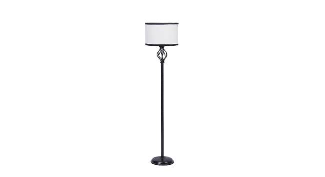 Pascal Multicolour Fabric Floor Lamp with Black Iron Base (Black) by Urban Ladder - Front View Design 1 - 685386
