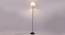 Jade Off White Fabric Floor Lamp with Black Iron Base (Black) by Urban Ladder - Design 1 Side View - 685389