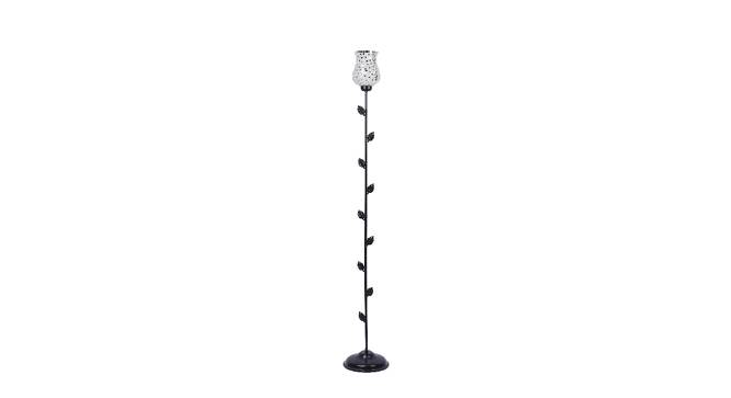 Audrey Multicolour Glass Floor Lamp with Black Iron Base (Black) by Urban Ladder - Front View Design 1 - 685394
