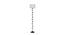 Lux White Natural Fiber Floor Lamp with Black Iron Base (Black) by Urban Ladder - Front View Design 1 - 685396