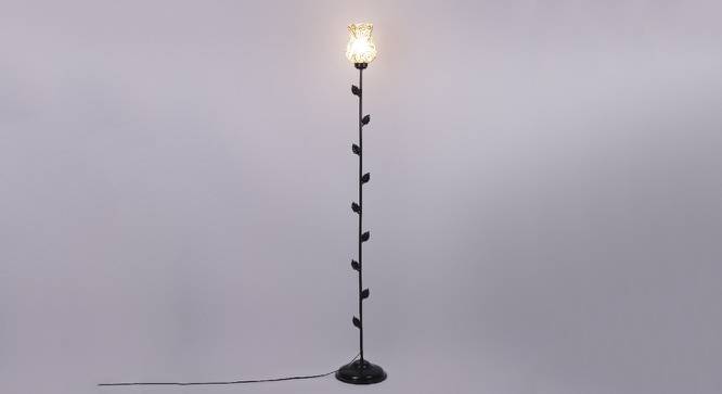 Atticus Multicolour Glass Floor Lamp with Black Iron Base (Black) by Urban Ladder - Design 1 Side View - 685432