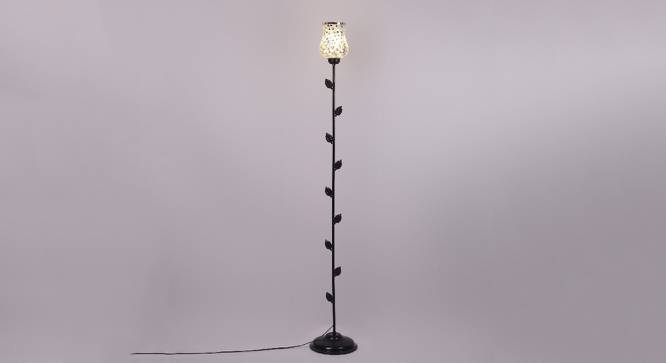 Audrey Multicolour Glass Floor Lamp with Black Iron Base (Black) by Urban Ladder - Design 1 Side View - 685433