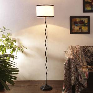 Penny Multicolour Fabric Floor Lamp with Black Iron Base-image-37