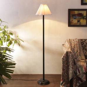 devansh Marlin Off White Fabric Floor Lamp with Black Iron Base-picture-10