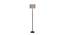 Cleo Beige Natural Fiber Floor Lamp with Black Iron Base (Black) by Urban Ladder - Front View Design 1 - 685525