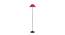 Mulan Red Fabric Floor Lamp with Black Iron Base (Black) by Urban Ladder - Front View Design 1 - 685537