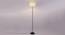 Flynn White Natural Fiber Floor Lamp with Black Iron Base (Black) by Urban Ladder - Design 1 Side View - 685542