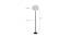 Flora White Natural Fiber Floor Lamp with Black Iron Base (Black) by Urban Ladder - Design 1 Dimension - 685587
