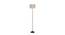 Nala Beige Natural Fiber Floor Lamp with Black Iron Base (Black) by Urban Ladder - Front View Design 1 - 685615