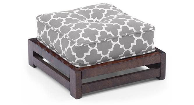Raymond Footstool (Walnut Finish, Grey) by Urban Ladder - - 68700